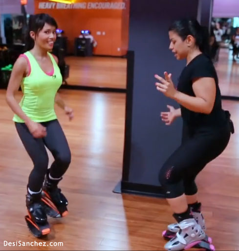 TryOut Workout learning how to balance in Kangoo Jumps